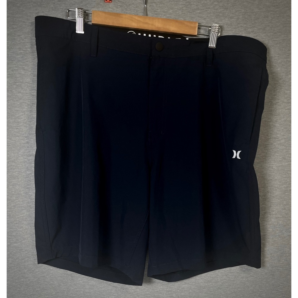 Hurley Mens Hybrid Walk Shorts Navy Blue Size 40 Quick Dry Stretch Flat Front